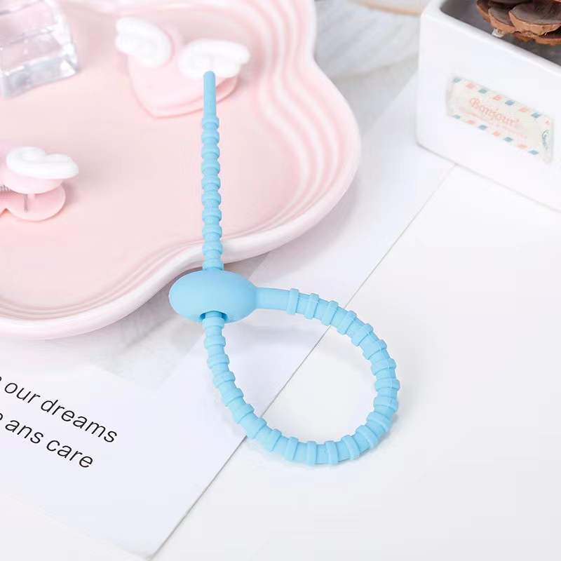 Color Silicone Cable Tie Storage Data Cable Reusable Strapping Belt Cable Winder Silicone Line Belt