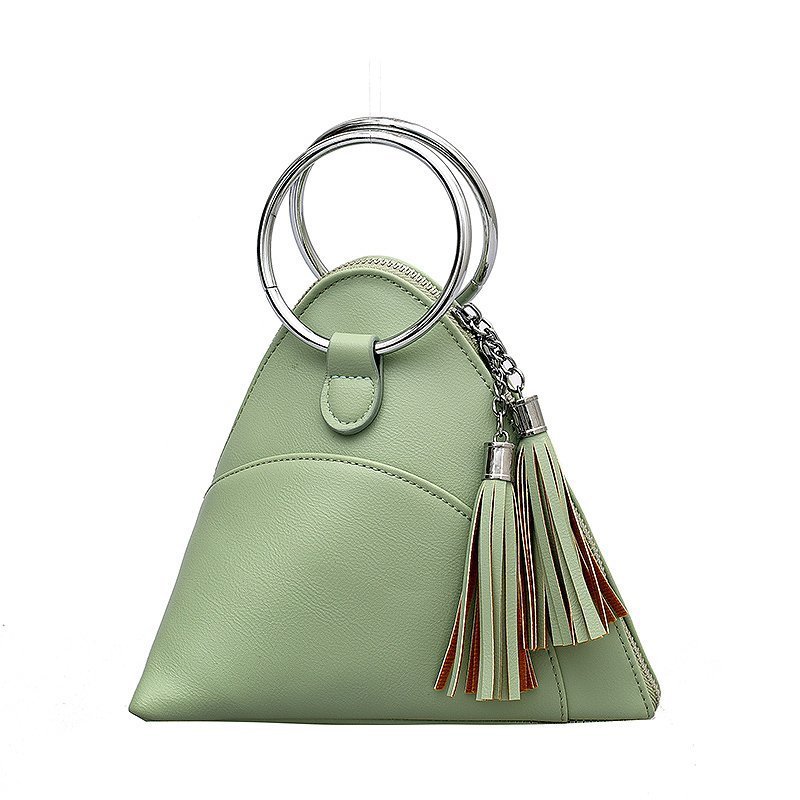 Cross-Border Small Bag Women's Bag 2021 Spring and Summer New Trendy Korean-Style Chic and Unique Zongzi Bag Cute Tassel Handbag