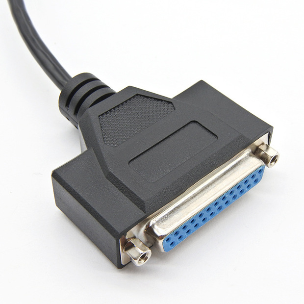 db25带螺母转rj45 db25母头对rj45母座电脑网口 高质量延长线