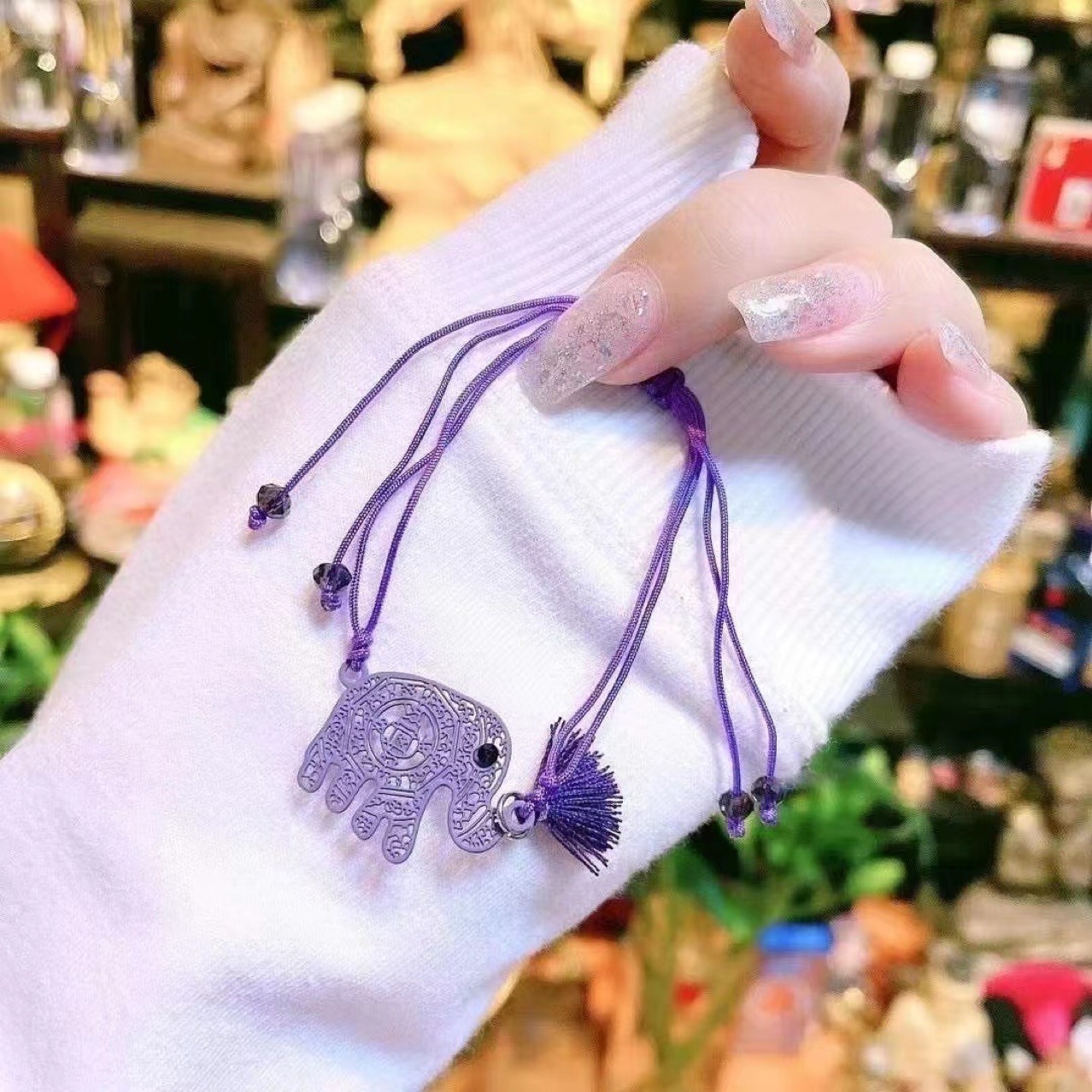 泰国佛牌 阿赞佑 小紫象手绳 手链 佛牌-阿里巴巴