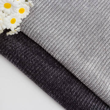 欧棉绒灯芯绒针涤纶雪尼尔针织抽条家纺沙发靠枕宠物面料箱包鞋面