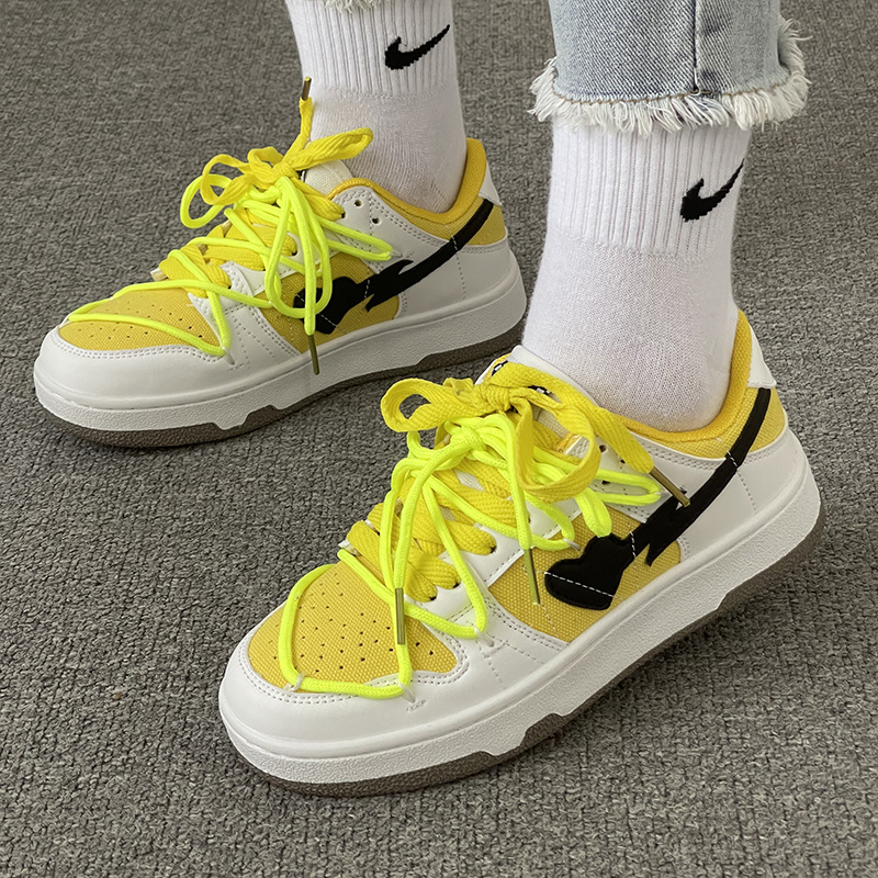 潮牌嘻哈男鞋网红新款舒适韩版运动鞋情侣款板鞋小众男女小白鞋潮