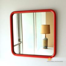 卧室卫生间化妆镜不锈钢镜子家用装饰镜客厅壁挂现代方形网红轻奢