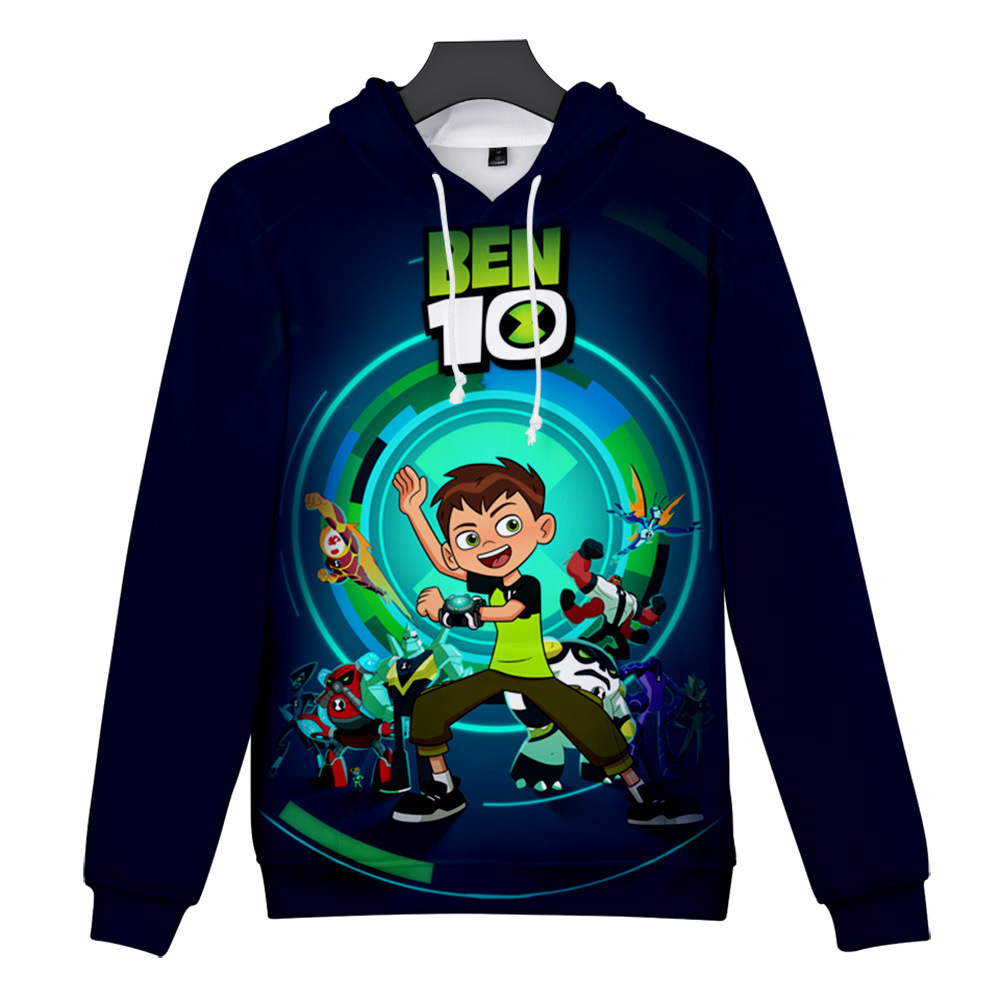 跨境新款新款小智服装08 系列3d数码彩印带帽男女卫衣批发