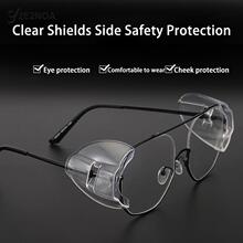 2PCS Eye Flexible Clear Shields Side Safety Goggles Glasses