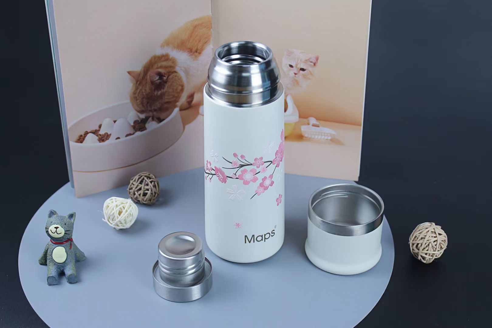 500ml 全钢 uv休闲保温杯304 不锈钢真空户外水壶男女车载保温杯_优品