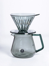 冰瞳手冲滤杯 分享壶 家用咖啡壶咖啡器具套装黛黑色 送滤纸