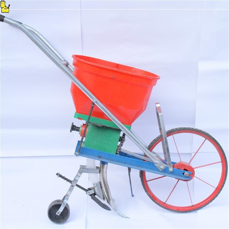 新型手推式玉米小麦谷子大豆花生药材化肥施肥点播精播播种机小型