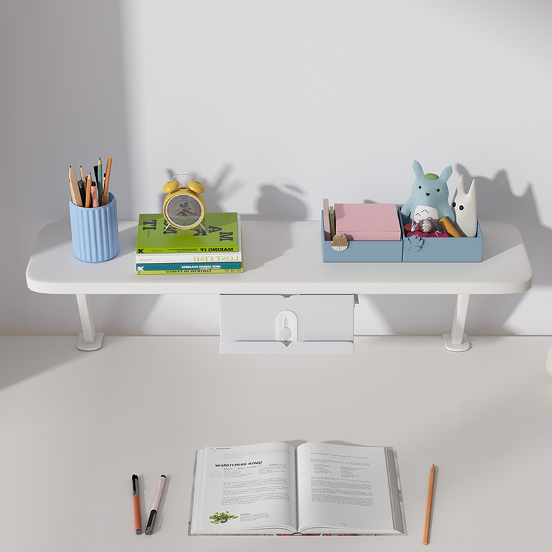 批发儿一体桌面书架童书桌书架实木收纳阅读架家用桌上加高置物架