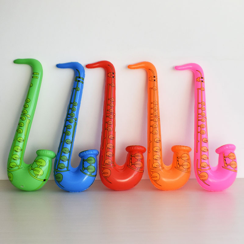 Cross-Border Hot Sale Spot PVC Inflatable Musical Instrument Stage Props Musical Instrument Party Toys Inflatable Guitar Microphone