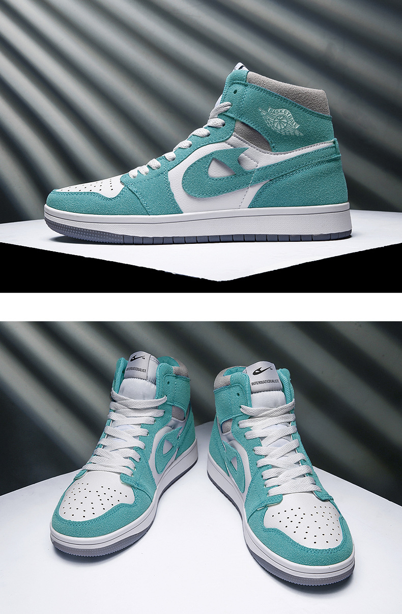 aj男鞋2021秋季韩版时尚透气情侣学生空军一号尼绿篮球鞋板鞋女鞋