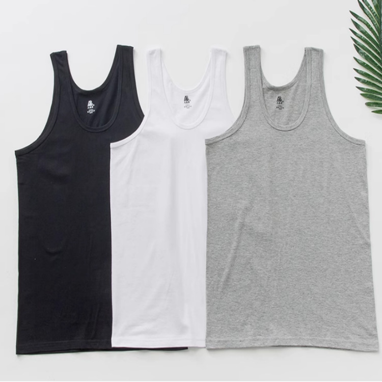 ab内衣男士背心纯棉无袖宽松运动白色汗衫跨栏打底工字透气夏t758