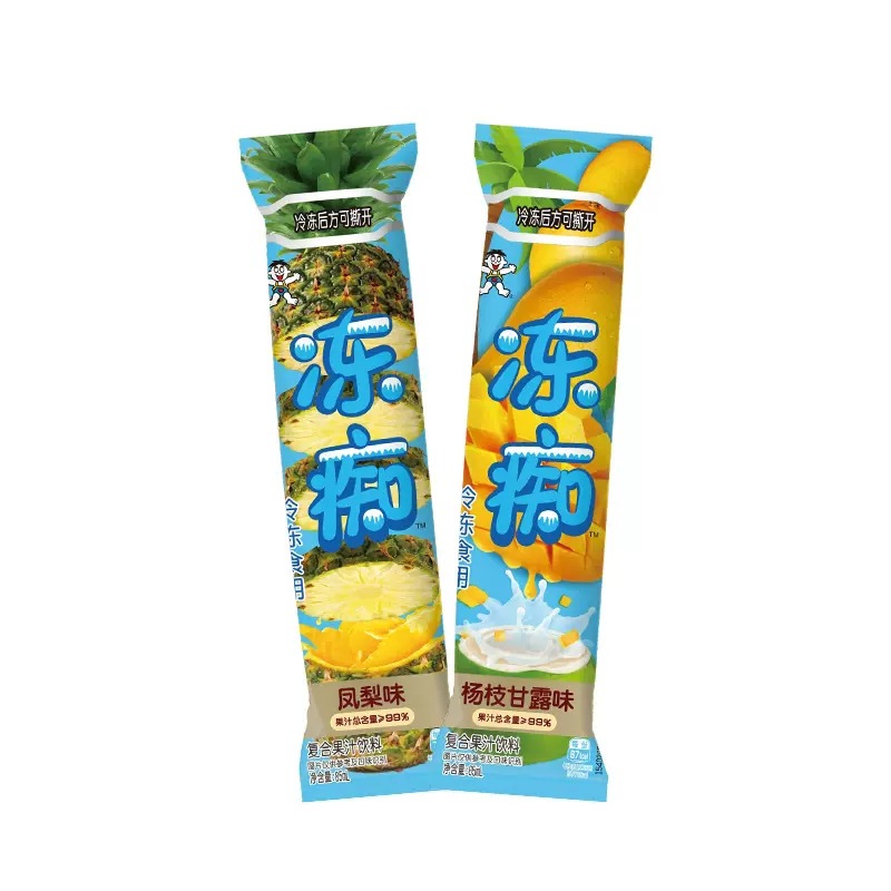旺旺 冻痴冰淇淋雪糕 旺仔碎冰冰棒棒冰 网红棒冰饮料 85ml 图片_高清