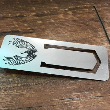 厂家激光雕刻腐蚀定制金属书签 镂空书签定制 创意礼品挂件