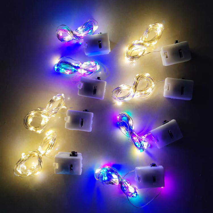 Led Copper Wire Lighting Chain Button Battery Box Light Flower Cake Gift Box Copper Wire Light Small Colored Lights XINGX String Wholesale