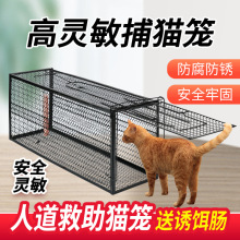 自动抓猫捕猫笼全铁板网栅栏厂家批发家用动物捕捉笼宠物抓捕笼子