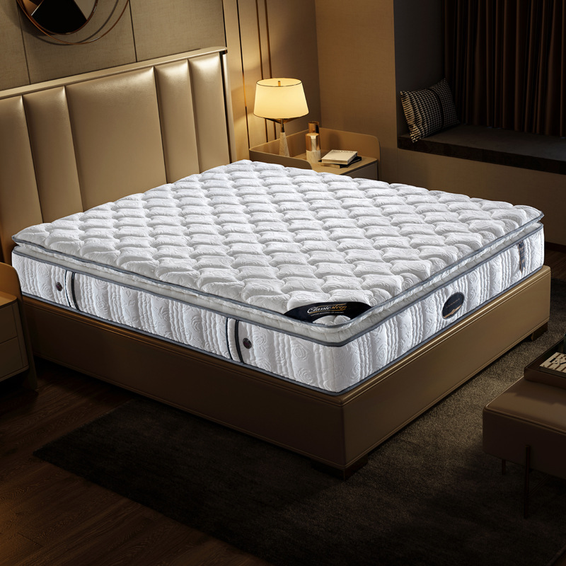 奢华乳胶床垫 独立袋弹簧床垫天鹅绒加厚1.8米双人席梦思