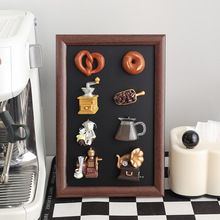 ins咖啡冰箱贴磁贴个性创意展示板磁吸小黑板留言板家居装饰炫途