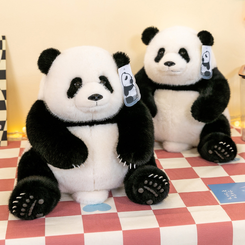 正品大熊猫玩偶毛绒玩具公仔成都纪念品花花熊猫安抚抱枕仿真礼物