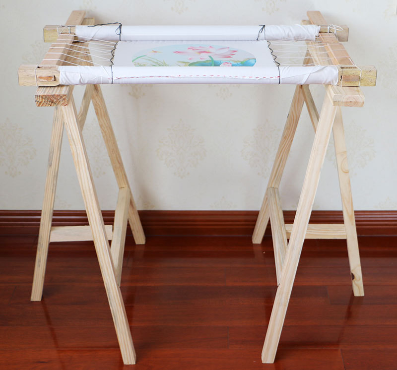 苏绣绣花木架子湘绣框架绣架苏绣三角架榉木传统大号老式通用手工