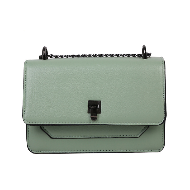 This Year's Popular Chain Shoulder Bag 2021 Spring and Summer Solid Color Crossbody Bag Small Fashionable Stylish Outfit Female Classy Small Square Bag Female