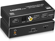 HDMI分配器1进2出 1分2分配器 HDMI2.0音频分离器4K60HZ HDCP2.3