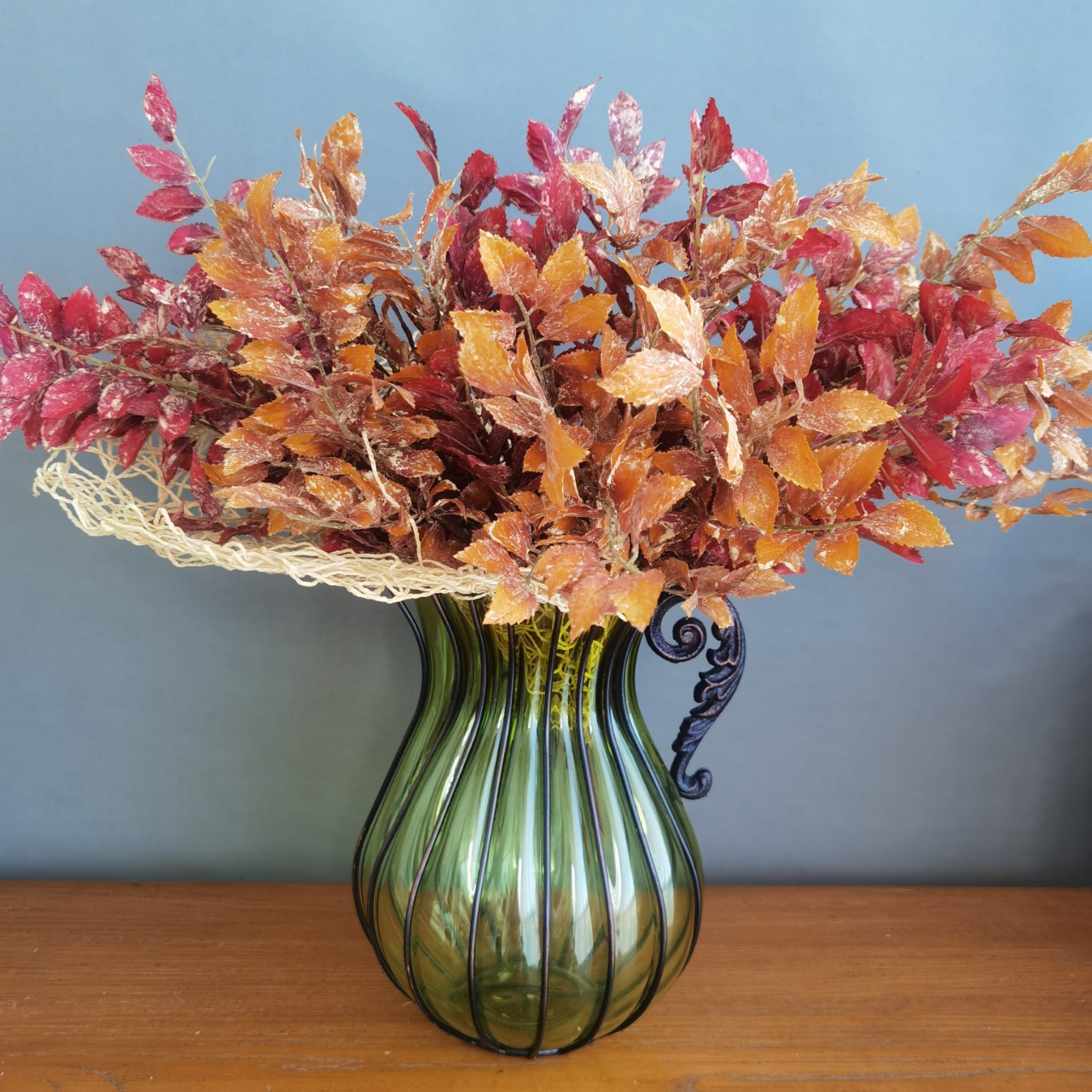 仿真把束槭树叶南天竹叶欧美家居样板间装饰境外婚庆拍照花束叶材