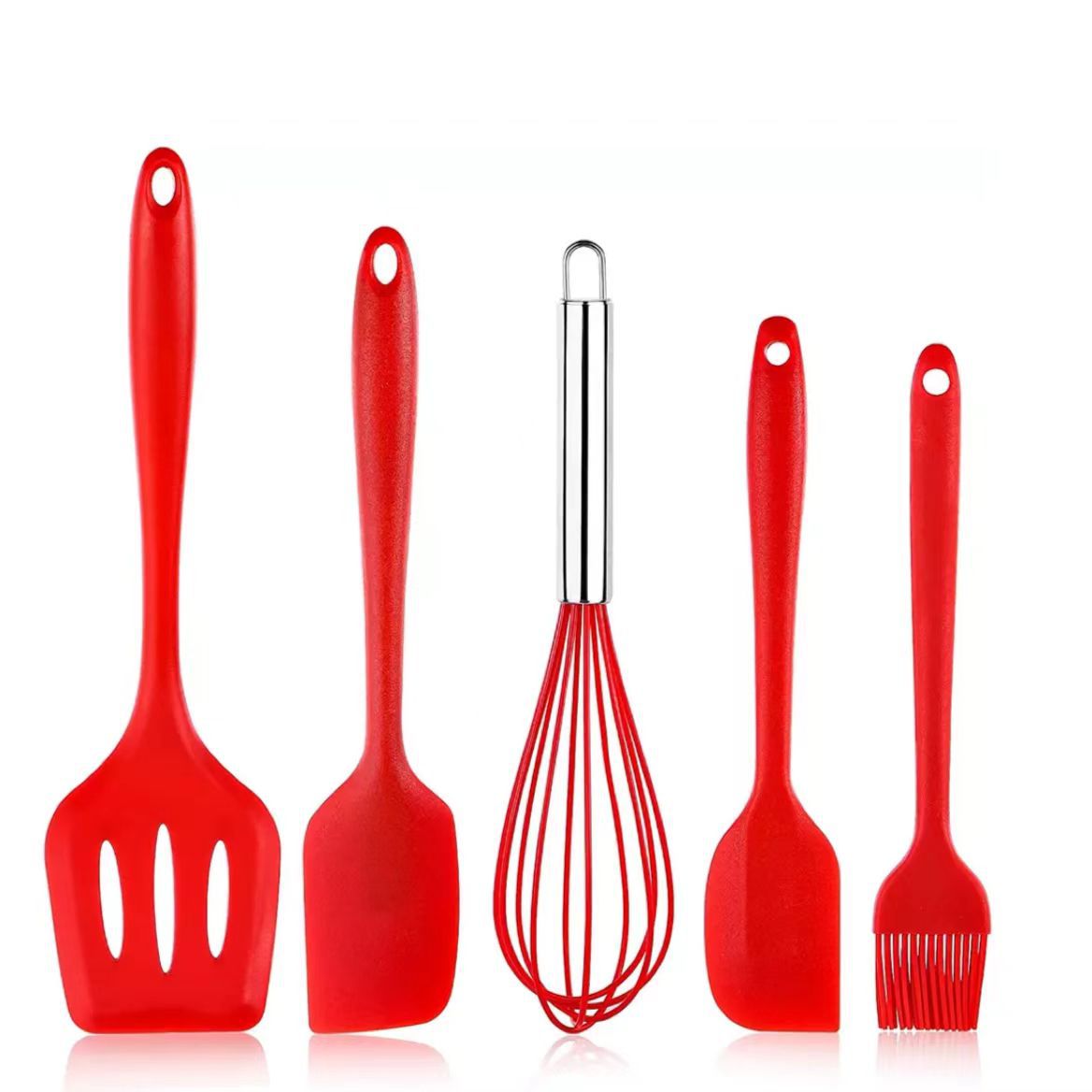 Silicone Five-Piece Kitchen Ware Set Household Non-Stick Pan Food Grade High Temperature Resistant Spatula Spatula Baking Tool Set