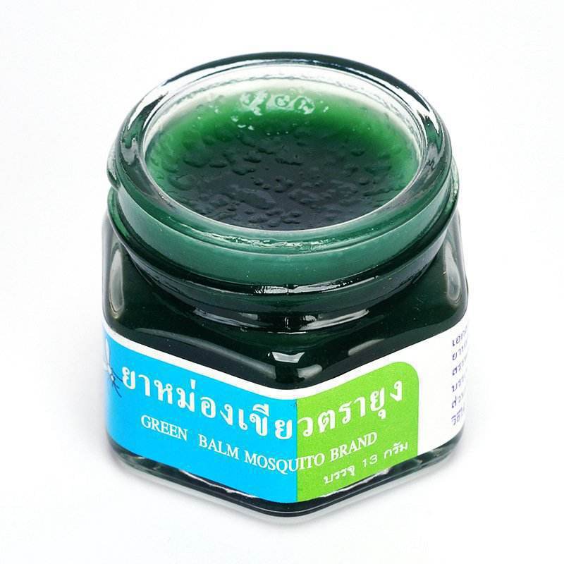 泰国青草膏驱蚊药膏蚊子膏宝宝清凉油止痒防蚊晕车正品13g