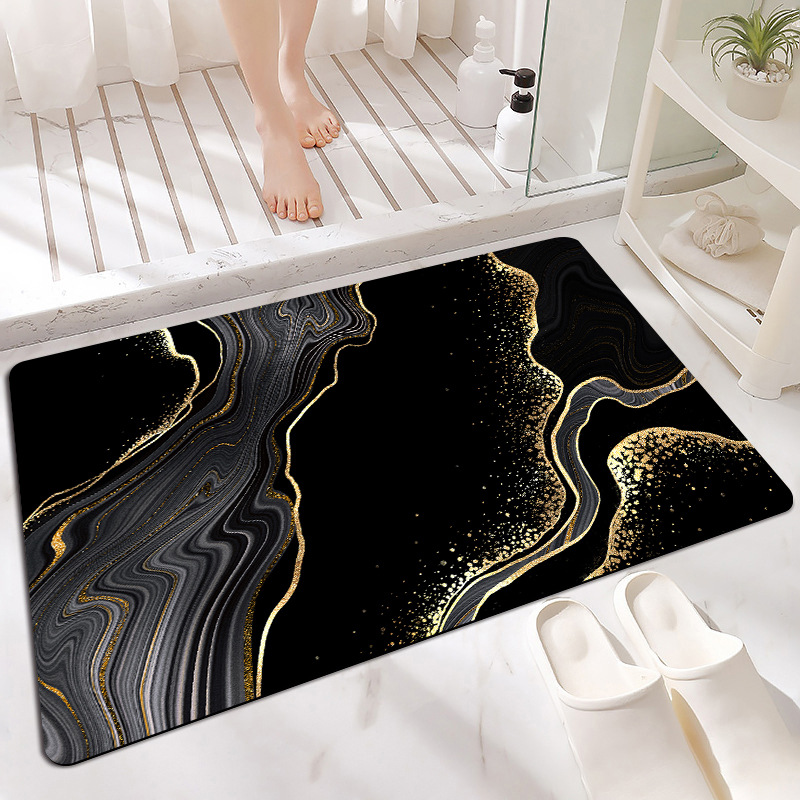 Simple Bathroom Entrance Floor Mat Diatom Ooze Water-Absorbing Non-Slip Mat Quick-Drying Domestic Toilet Toilet Bathroom Mat