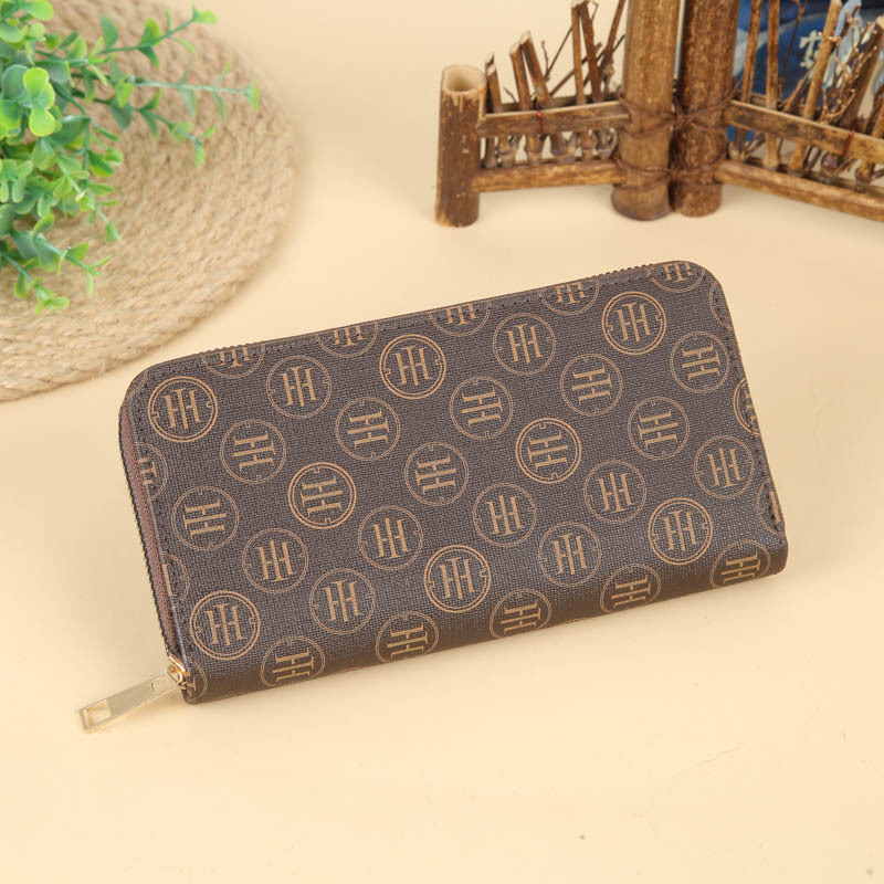 Business Fashion Clutch Big Brand Style Long Zip Wallet Women's Handbag Change Card Bag Customization