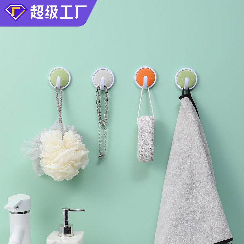 跨境炫彩挂钩家用粘胶免打孔挂钩门后粘胶厨房浴室收纳钩-阿里巴巴