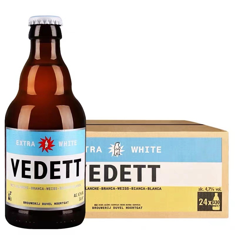 白熊啤酒比利时原装进口 小麦啤酒 精酿白啤330ml*24瓶装啤酒整箱