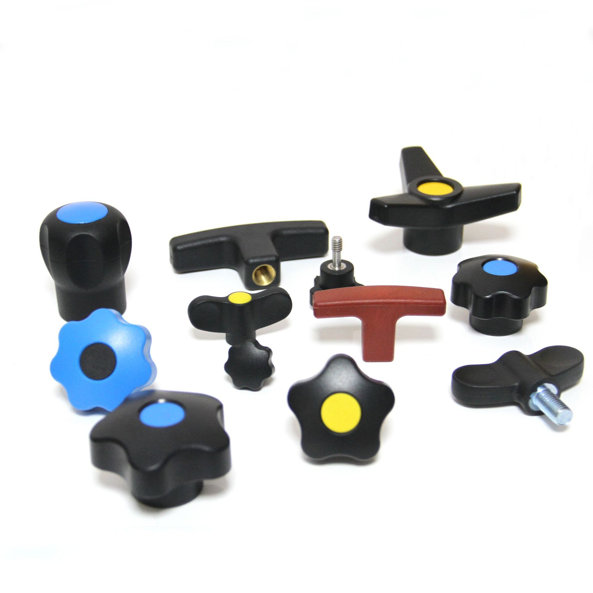 兆晟塑料尼龙abs球形五角星形三角箭波纹手轮梅花手柄工业把手