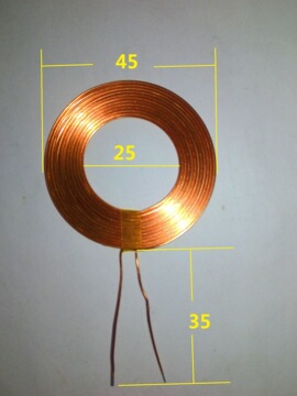 空心线圈25uh 无线充电供电发射接收 单层自粘感应电感线圈-阿里巴巴