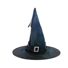万圣节帽子 鬼节派对装饰道具LED发光术师女恶搞聚会表演巫师帽