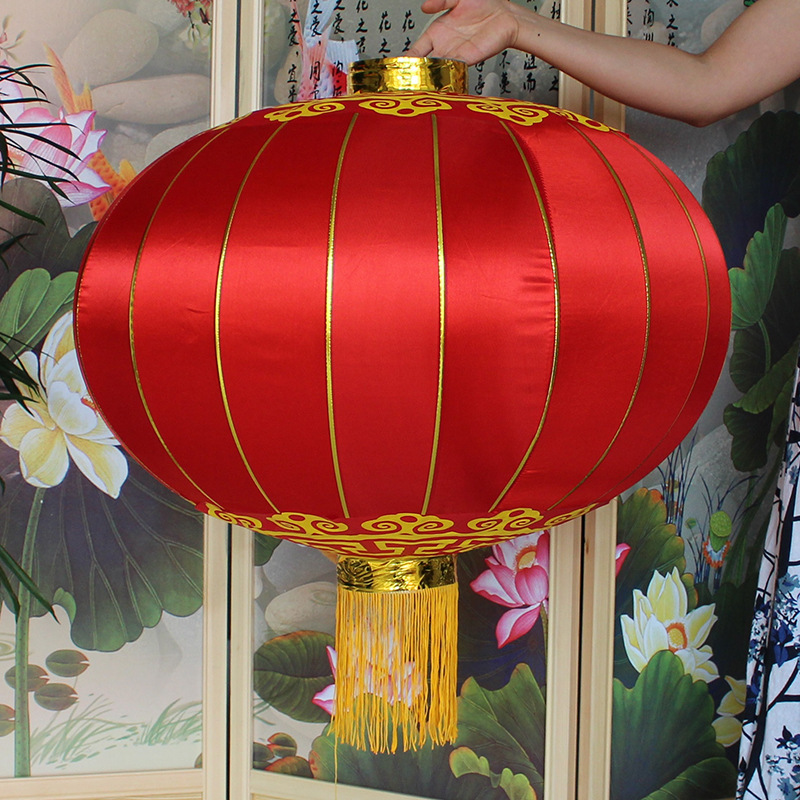 铁口灯笼绸缎大红灯笼过年喜庆户外防水春节大门装饰年货批发