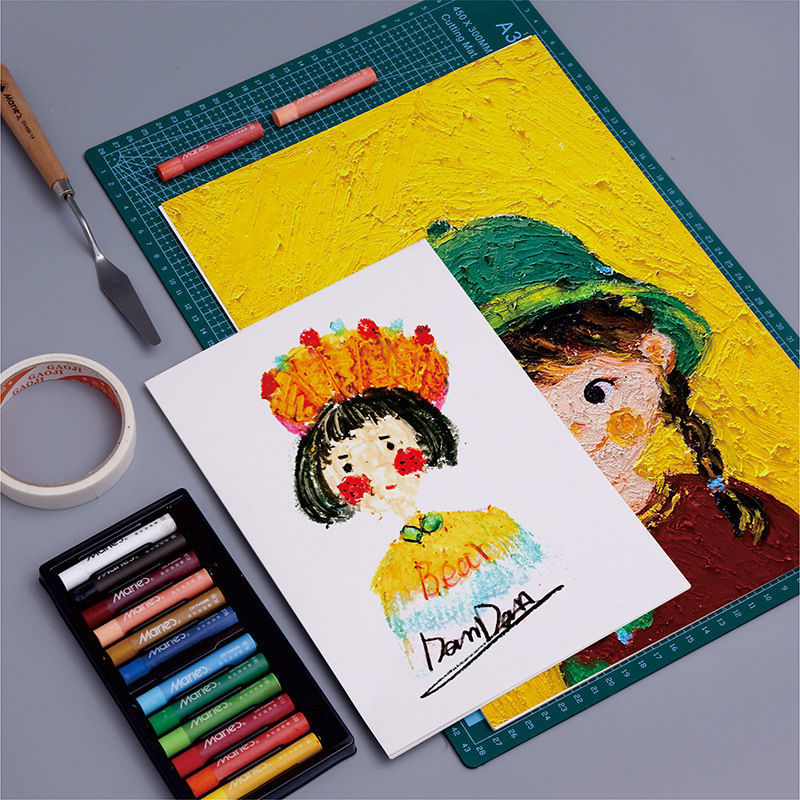 水粉棒重浓彩初学者专业美术绘画手绘油画笔无毒可水洗油性彩绘棒