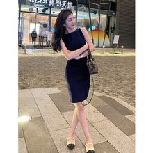 小个子针织背心无袖连衣裙2024女新款修身显瘦性感包臀裙子女夏季