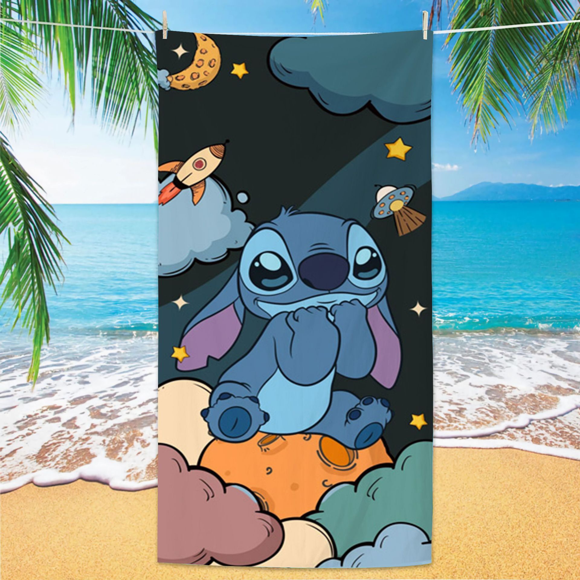 三丽鸥沙滩巾儿童速干沙滩巾毛巾超细纤维数码印花吸水毛巾浴巾