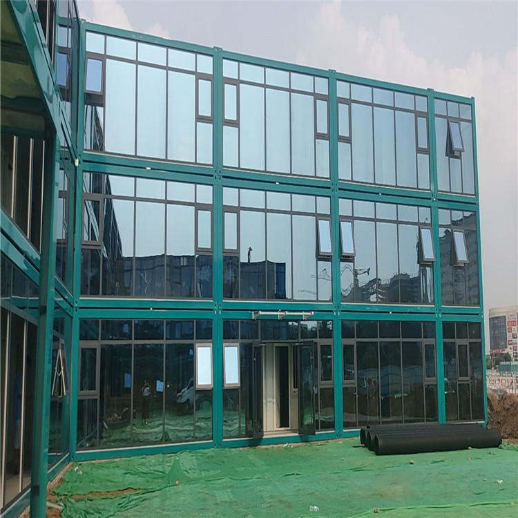 活动板房移动工地办公室家用临时住房玻璃集装箱房玻璃幕墙定制