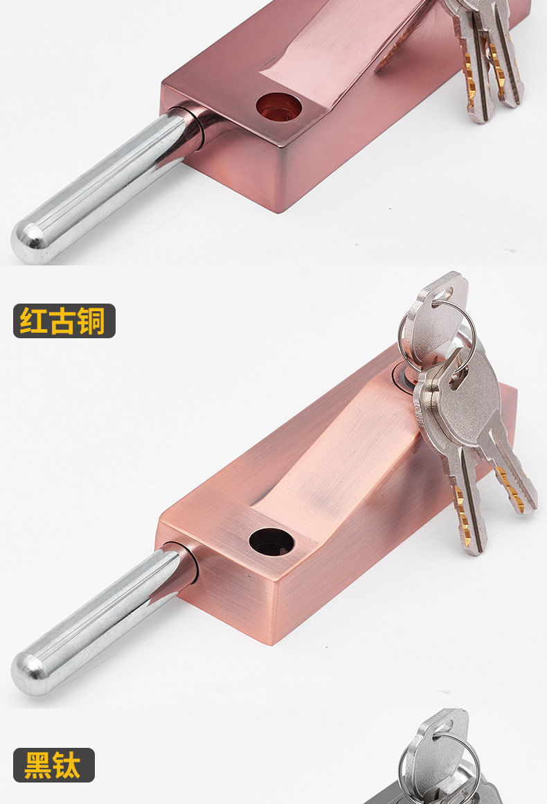 木门地锁门插销锁弹簧插销锁开门地插销地插锁自动旋转弹簧锁门锁