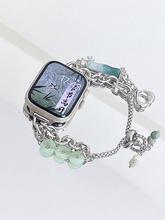 新中式玉竹链适用于iwatch苹果手表带applewatch8高级感金属表链