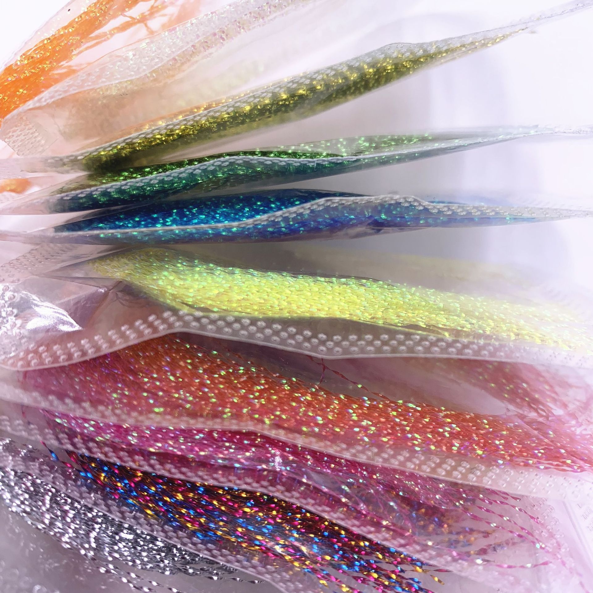 2020新款流行美甲荧光丝网红幻彩发光彩色丝线条指甲装饰品闪光丝