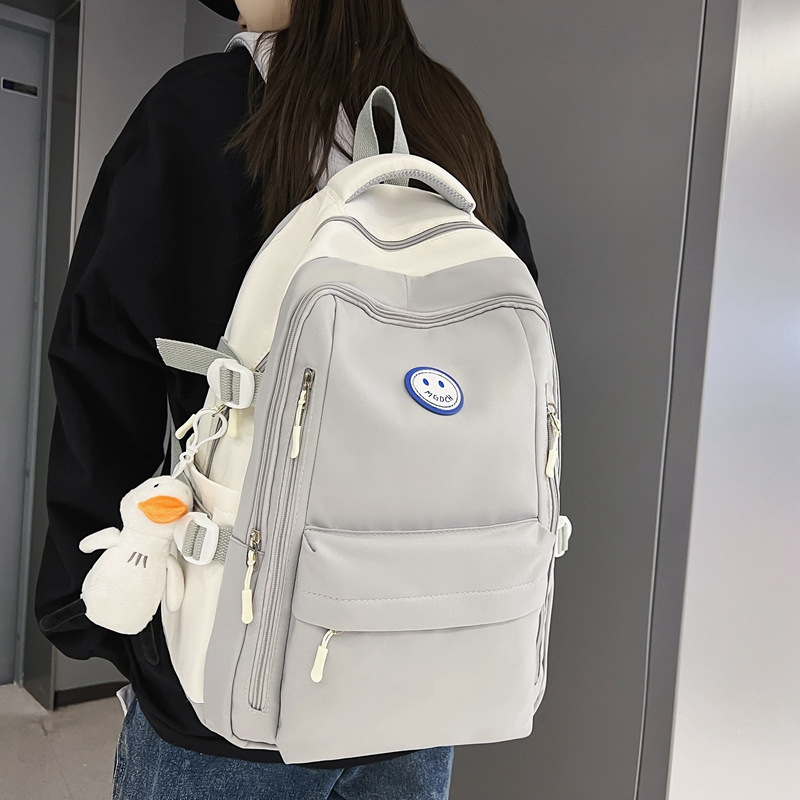 Schoolbag Female College Student Primary School Student 2023 New Male High School Student Junior High School Student Large Capacity Backpack