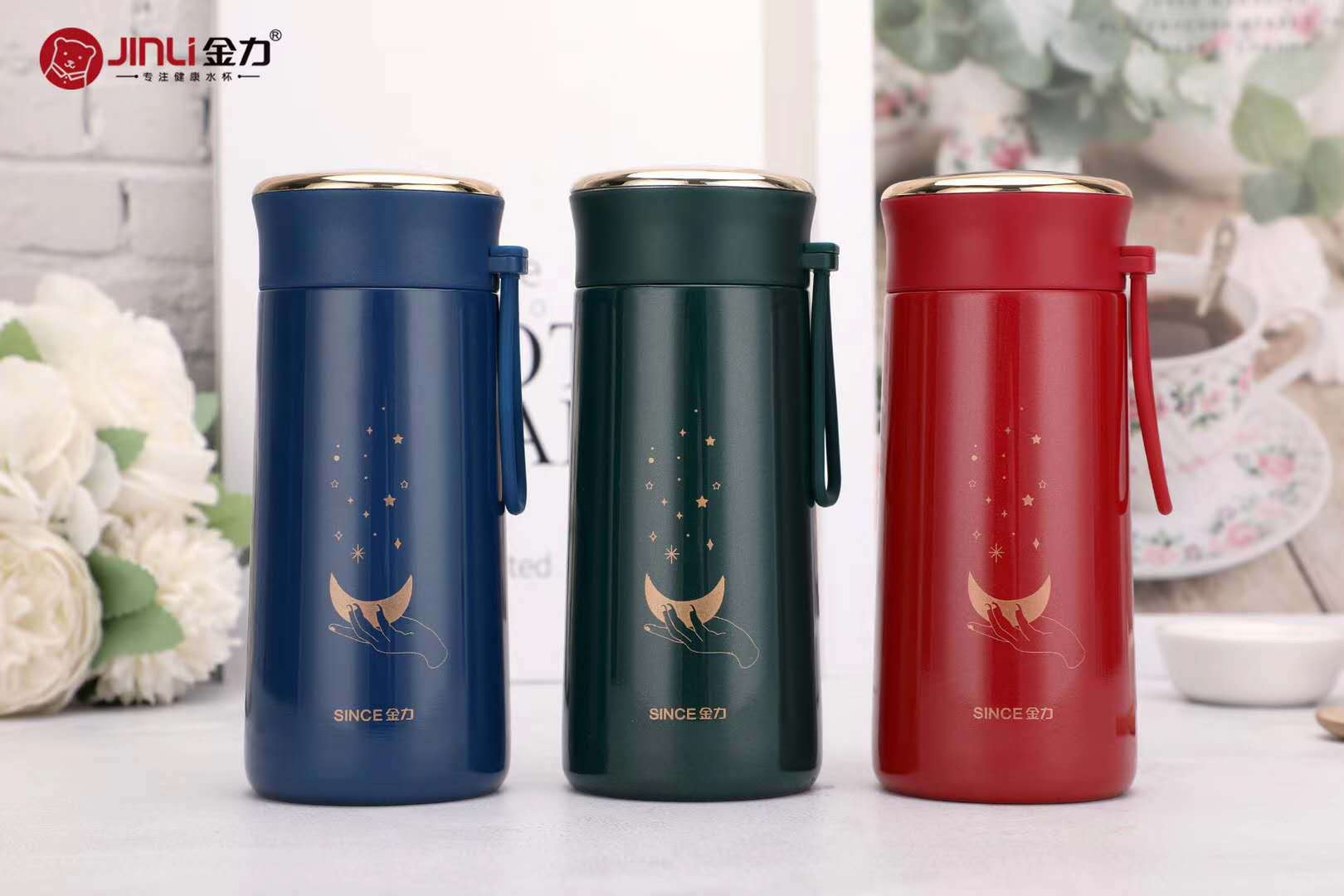 厂家批发金力304不锈钢保温杯精美便携创意新品全新上市