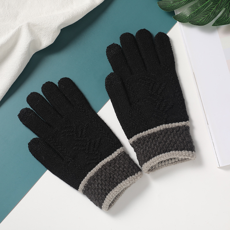  Winter New Touch Screen Gloves Knited Gloves Korean Wool Cycling Gloves Cute Warm Gloves