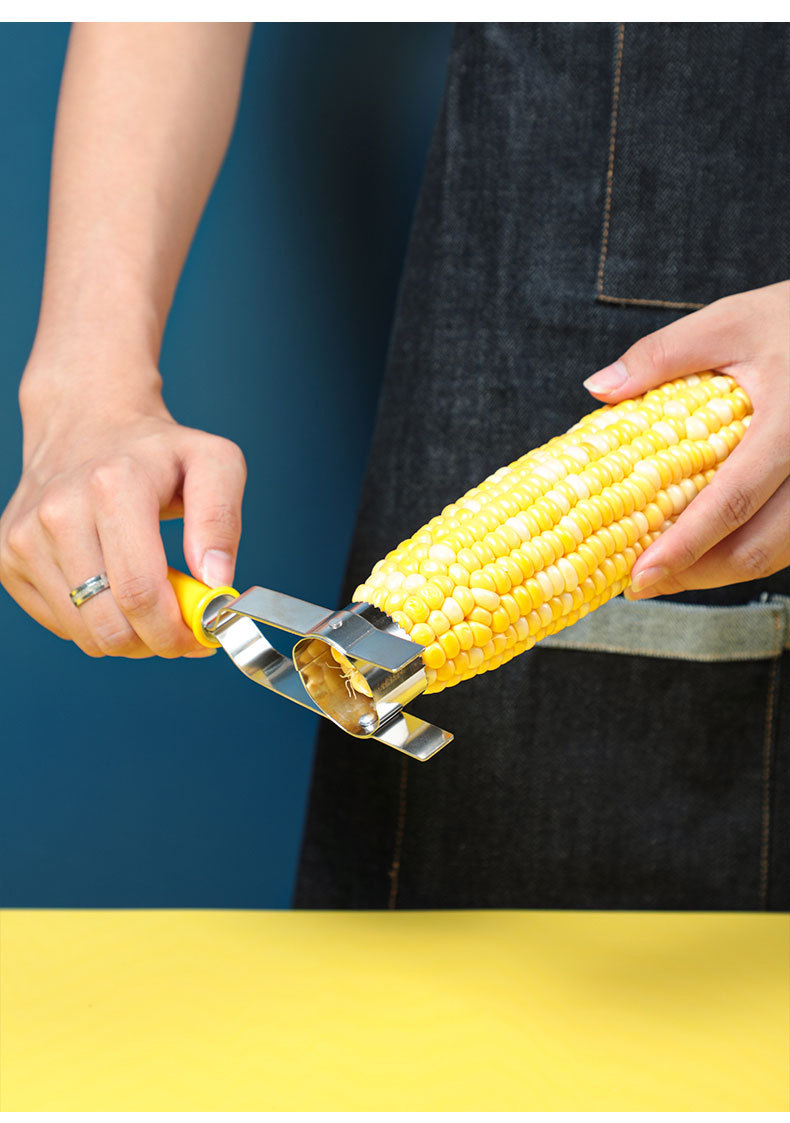 日式剥玉米工具脱粒器厨房工具多功能创意不锈钢玉米粒分离器可选