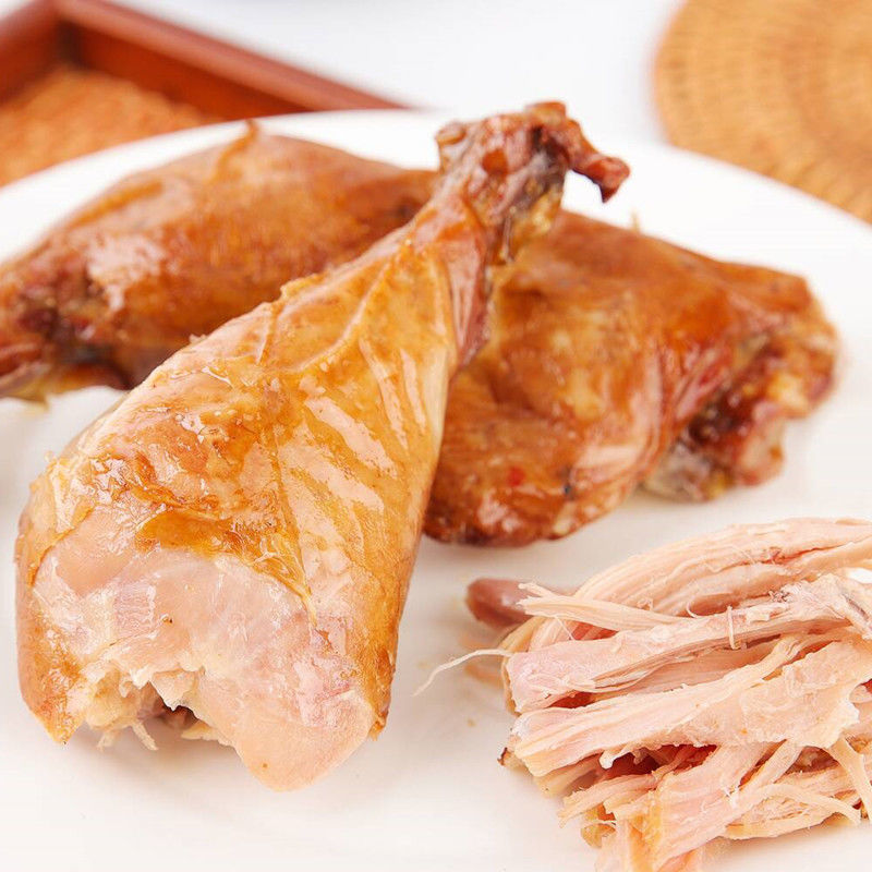 去皮鸡腿沟帮子风味卤鸡腿东北笨烧鸡肉零食小吃真空装即食下酒菜