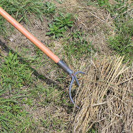 实心大草叉铁叉粪叉大号钢叉四齿叉五齿叉六齿叉子尖头叉农用工具